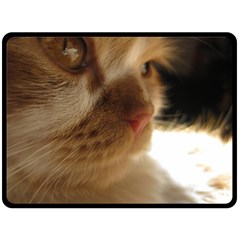 Cute Cat Face Fleece Blanket (large)  by LoolyElzayat