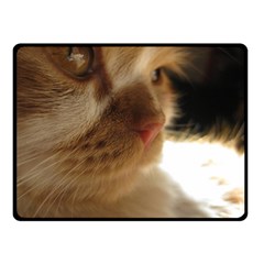 Cute Cat Face Double Sided Fleece Blanket (small)  by LoolyElzayat