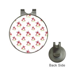 Cute Floral Drawing Motif Pattern Hat Clips With Golf Markers by dflcprintsclothing