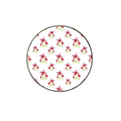 Cute Floral Drawing Motif Pattern Hat Clip Ball Marker (4 Pack) by dflcprintsclothing