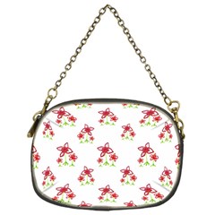 Cute Floral Drawing Motif Pattern Chain Purse (one Side)