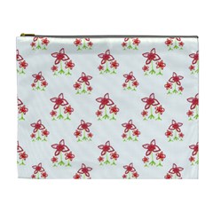 Cute Floral Drawing Motif Pattern Cosmetic Bag (xl)