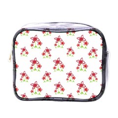 Cute Floral Drawing Motif Pattern Mini Toiletries Bag (one Side) by dflcprintsclothing