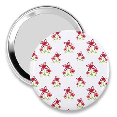 Cute Floral Drawing Motif Pattern 3  Handbag Mirrors by dflcprintsclothing