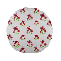 Cute Floral Drawing Motif Pattern Standard 15  Premium Round Cushions by dflcprintsclothing