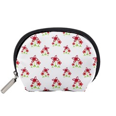 Cute Floral Drawing Motif Pattern Accessory Pouch (small) by dflcprintsclothing