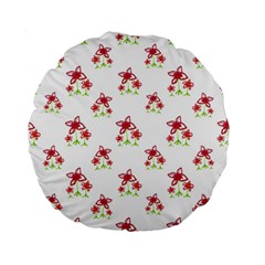 Cute Floral Drawing Motif Pattern Standard 15  Premium Flano Round Cushions by dflcprintsclothing