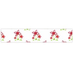 Cute Floral Drawing Motif Pattern Large Flano Scarf 