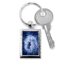 Light Blue Closing Queen Annes Lace Key Chains (rectangle)  by okhismakingart