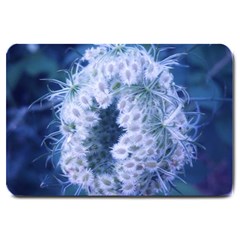 Light Blue Closing Queen Annes Lace Large Doormat  by okhismakingart