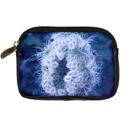 Light Blue Closing Queen Annes Lace Digital Camera Leather Case by okhismakingart