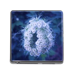 Light Blue Closing Queen Annes Lace Memory Card Reader (square 5 Slot) by okhismakingart