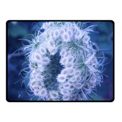 Light Blue Closing Queen Annes Lace Fleece Blanket (small) by okhismakingart