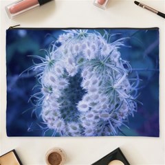 Light Blue Closing Queen Annes Lace Cosmetic Bag (xxxl) by okhismakingart