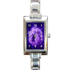 Dark Purple Closing Queen Annes Lace Rectangle Italian Charm Watch by okhismakingart