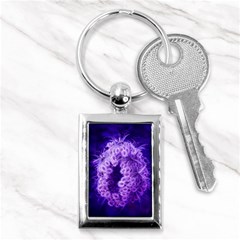 Dark Purple Closing Queen Annes Lace Key Chains (rectangle)  by okhismakingart