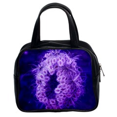 Dark Purple Closing Queen Annes Lace Classic Handbag (two Sides) by okhismakingart