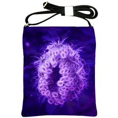 Dark Purple Closing Queen Annes Lace Shoulder Sling Bag by okhismakingart