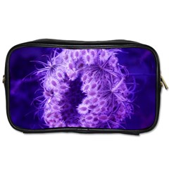 Dark Purple Closing Queen Annes Lace Toiletries Bag (two Sides) by okhismakingart