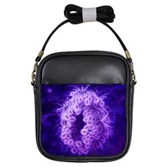 Dark Purple Closing Queen Annes Lace Girls Sling Bag by okhismakingart