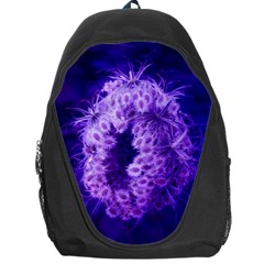 Dark Purple Closing Queen Annes Lace Backpack Bag by okhismakingart