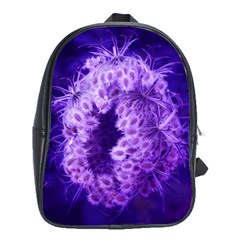 Dark Purple Closing Queen Annes Lace School Bag (xl) by okhismakingart