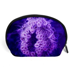 Dark Purple Closing Queen Annes Lace Accessory Pouch (large) by okhismakingart