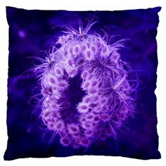 Dark Purple Closing Queen Annes Lace Standard Flano Cushion Case (one Side) by okhismakingart