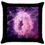 Pink Closing Queen Annes Lace Throw Pillow Case (Black) Front