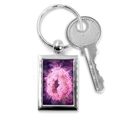 Pink Closing Queen Annes Lace Key Chains (rectangle)  by okhismakingart