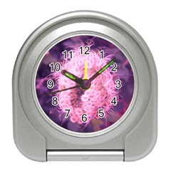 Pink Closing Queen Annes Lace Travel Alarm Clock by okhismakingart