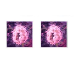 Pink Closing Queen Annes Lace Cufflinks (square) by okhismakingart