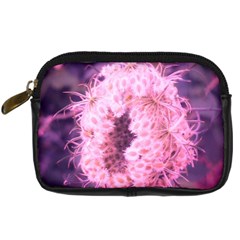 Pink Closing Queen Annes Lace Digital Camera Leather Case by okhismakingart