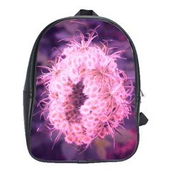 Pink Closing Queen Annes Lace School Bag (large) by okhismakingart