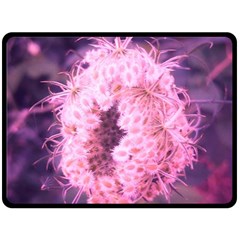 Pink Closing Queen Annes Lace Fleece Blanket (large) 