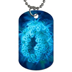 Blue Closing Queen Annes Lace Dog Tag (one Side) by okhismakingart