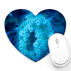 Blue Closing Queen Annes Lace Heart Mousepads by okhismakingart