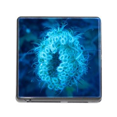 Blue Closing Queen Annes Lace Memory Card Reader (square 5 Slot) by okhismakingart