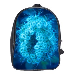 Blue Closing Queen Annes Lace School Bag (xl) by okhismakingart