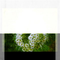 Green Closing Queen Annes Lace Rectangular Jigsaw Puzzl by okhismakingart