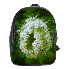 Green Closing Queen Annes Lace School Bag (large) by okhismakingart