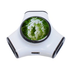 Green Closing Queen Annes Lace 3-port Usb Hub by okhismakingart