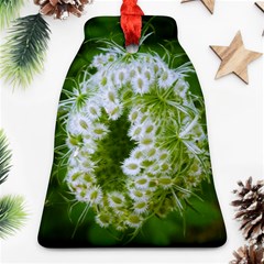 Green Closing Queen Annes Lace Bell Ornament (two Sides) by okhismakingart