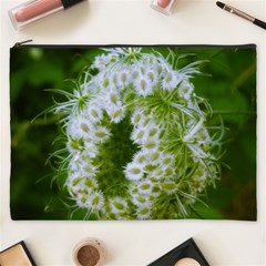 Green Closing Queen Annes Lace Cosmetic Bag (xxxl) by okhismakingart