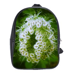 Green Closing Queen Annes Lace School Bag (xl) by okhismakingart