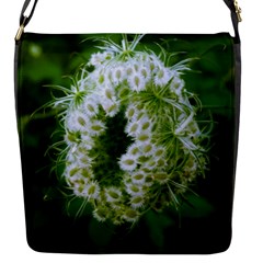 Green Closing Queen Annes Lace Flap Closure Messenger Bag (s) by okhismakingart