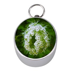 Green Closing Queen Annes Lace Mini Silver Compasses by okhismakingart