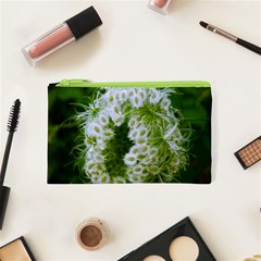 Green Closing Queen Annes Lace Cosmetic Bag (xs) by okhismakingart