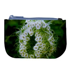 Green Closing Queen Annes Lace Large Coin Purse by okhismakingart