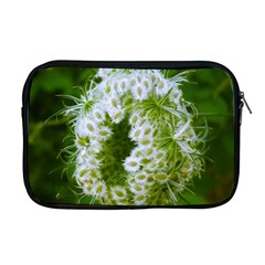 Green Closing Queen Annes Lace Apple Macbook Pro 17  Zipper Case by okhismakingart